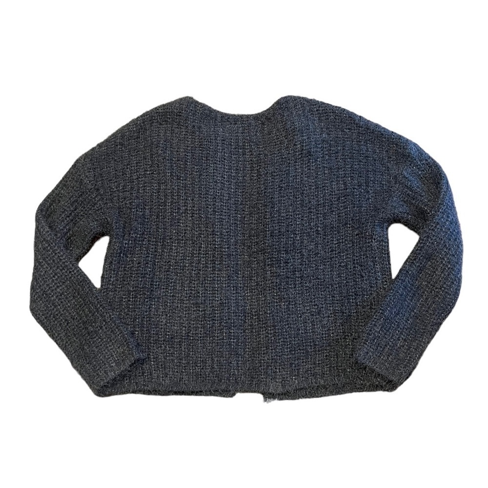 J.O.A. Gray Fuzzy Open Front Cardigan - image 2